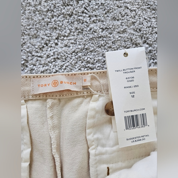 🎉HP🎉 NWT Tory Burch Twill Button Front Trouser - Picture 4 of 14